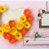 Sparkling Yellow Quilled Heart Flowers Greeting Card image Sparkling Yellow Quilled Heart Flowers Greeting Card image