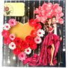 Red Love Quilled Hearts Flowers Greeting Card image