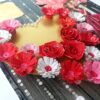 Red Love Quilled Hearts Flowers Greeting Card image