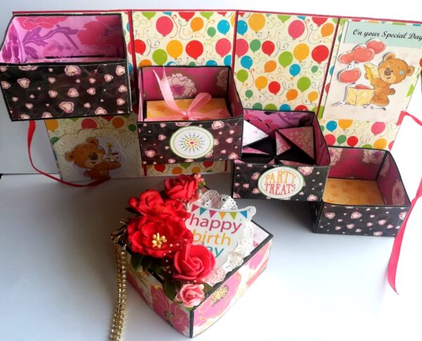 Happy Birthday Opening Box fold Mini Album image Happy Birthday Opening Box fold Mini Album image