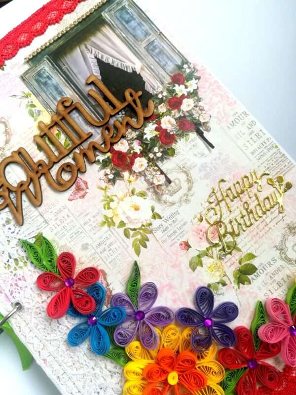 Beautiful Moments Birthday Handmade Scrapbook Gift image Beautiful Moments Birthday Handmade Scrapbook Gift image