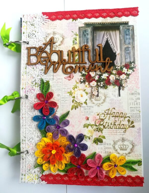 Beautiful Moments Birthday Handmade Scrapbook Gift image Beautiful Moments Birthday Handmade Scrapbook Gift image