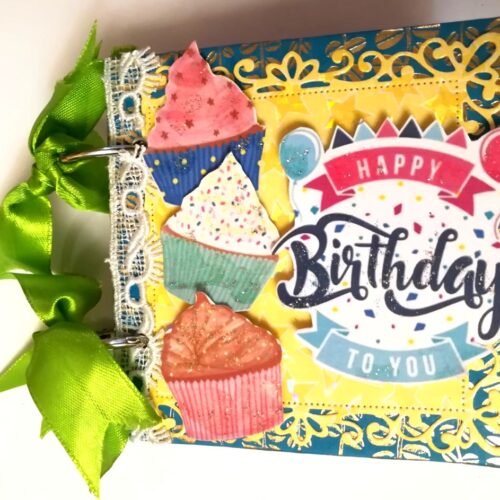 Pocket Mini Handmade Birthday Scrapbook - HB2 image