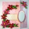 Red Themed Flowers Mini Scrapbook Greeting Card image Red Themed Flowers Mini Scrapbook Greeting Card image