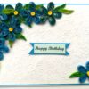 Blue Corner Quilled Birthday Greeting card image Blue Corner Quilled Birthday Greeting card image