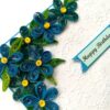 Blue Corner Quilled Birthday Greeting card image Blue Corner Quilled Birthday Greeting card image