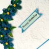 Blue Corner Quilled Birthday Greeting card image Blue Corner Quilled Birthday Greeting card image