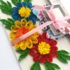 Happy Birthday Quilled Flowers Mini scrapbook card image Happy Birthday Quilled Flowers Mini scrapbook card image
