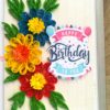 Happy Birthday Quilled Flowers Mini scrapbook card image Happy Birthday Quilled Flowers Mini scrapbook card image