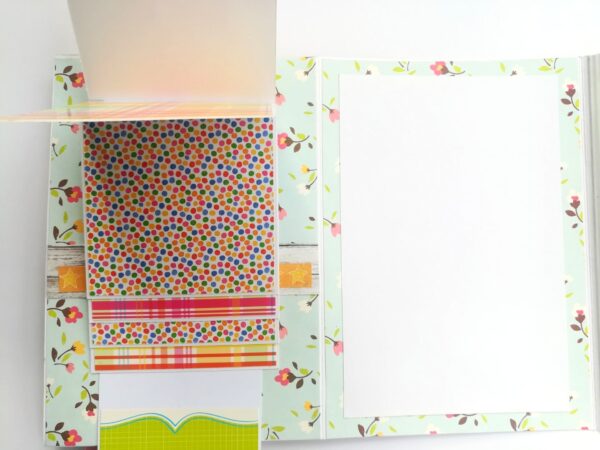 Happy Birthday Quilled Flowers Mini scrapbook card image Happy Birthday Quilled Flowers Mini scrapbook card image