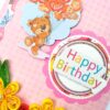 Teddy with Balloon Greeting card - C1 image Teddy with Balloon Greeting card - C1 image
