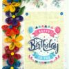 Multicolor Quilled Flowers Birthday Greeting Card image Multicolor Quilled Flowers Birthday Greeting Card image