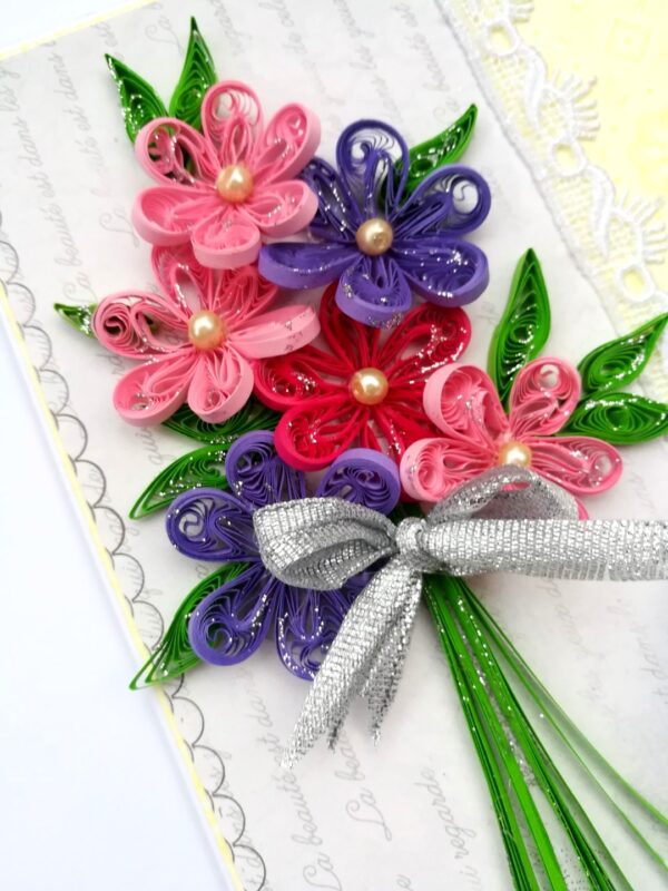 Sparkling Pink Theme Bouquet Greeting Card image Sparkling Pink Theme Bouquet Greeting Card image