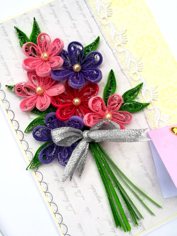 Sparkling Pink Theme Bouquet Greeting Card image Sparkling Pink Theme Bouquet Greeting Card image