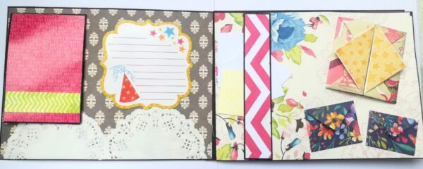 Sparkling Multicolor Birthday Mini Scrapbook Gift image Sparkling Multicolor Birthday Mini Scrapbook Gift image
