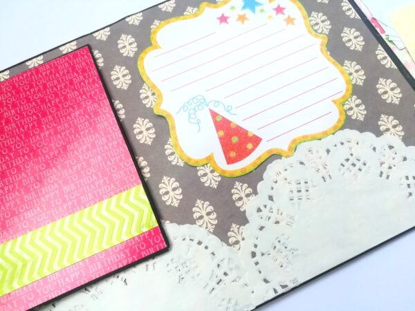 Sparkling Multicolor Birthday Mini Scrapbook Gift image Sparkling Multicolor Birthday Mini Scrapbook Gift image