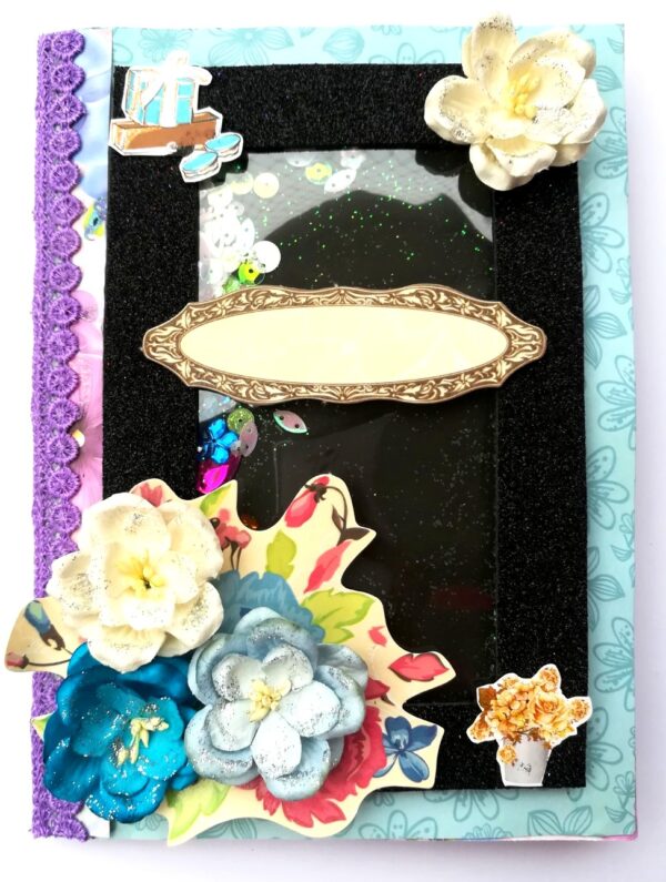 Purple Themed Shaker Mini Scrapbook Gift image Purple Themed Shaker Mini Scrapbook Gift image