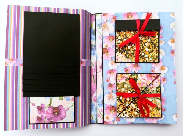 Purple Themed Shaker Mini Scrapbook Gift image Purple Themed Shaker Mini Scrapbook Gift image
