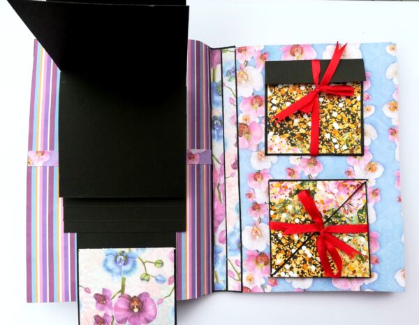 Purple Themed Shaker Mini Scrapbook Gift image Purple Themed Shaker Mini Scrapbook Gift image