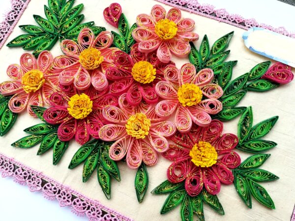 Sparkling Quilled Floral Blast Greeting Card image Sparkling Quilled Floral Blast Greeting Card image