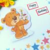 Quilled Corner Flowers Birthday Greeting card - BIR5 image Quilled Corner Flowers Birthday Greeting card - BIR5 image