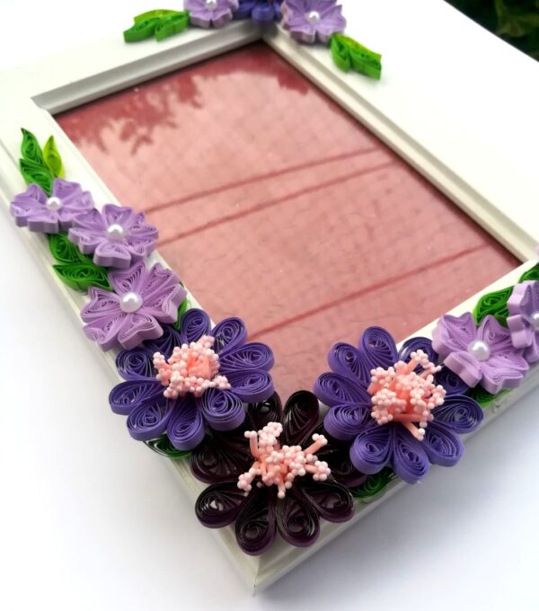 Purple Themed Quilled Photo Frame image Purple Themed Quilled Photo Frame image