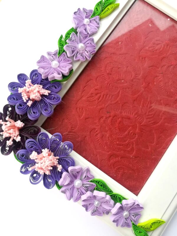 Purple Themed Quilled Photo Frame image Purple Themed Quilled Photo Frame image