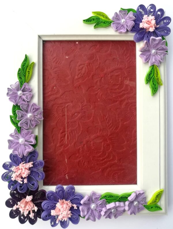 Purple Themed Quilled Photo Frame image Purple Themed Quilled Photo Frame image