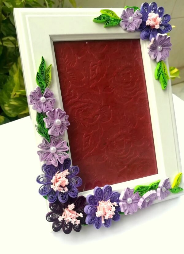 Purple Themed Quilled Photo Frame image Purple Themed Quilled Photo Frame image