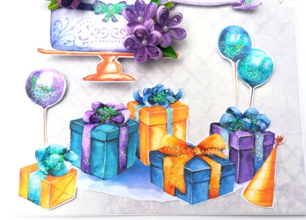 Blue & Purple Themed Sparkling Birthday Card image Blue & Purple Themed Sparkling Birthday Card image