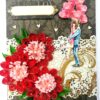 Red Themed Quilled Flowers Couple Greeting Card image Red Themed Quilled Flowers Couple Greeting Card image