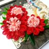 Red Themed Quilled Flowers Couple Greeting Card image Red Themed Quilled Flowers Couple Greeting Card image