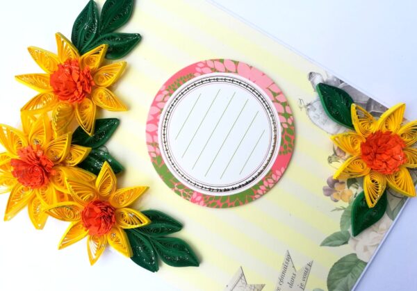 Exotic Sunshine Quilled Flowers Greeting Card image Exotic Sunshine Quilled Flowers Greeting Card image
