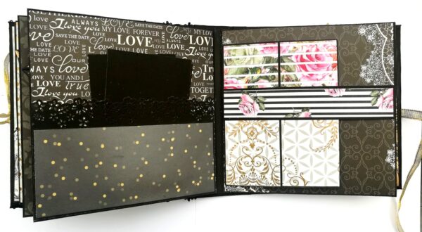 Black & Gold Themed Memories Scrapbook image Black & Gold Themed Memories Scrapbook image