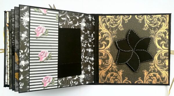 Black & Gold Themed Memories Scrapbook image Black & Gold Themed Memories Scrapbook image