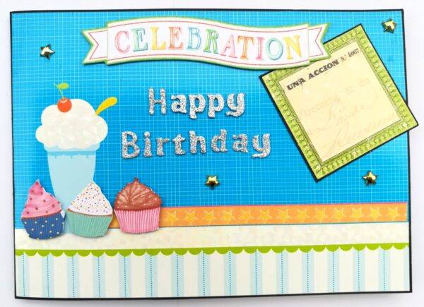 Sparkling Multicolor Birthday Mini Scrapbook Gift image Sparkling Multicolor Birthday Mini Scrapbook Gift image