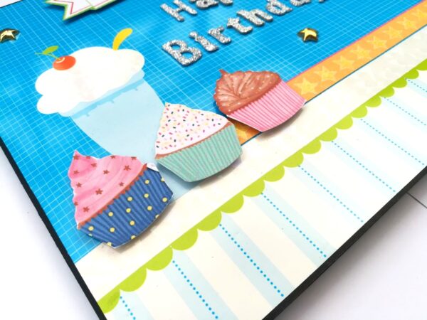 Sparkling Multicolor Birthday Mini Scrapbook Gift image Sparkling Multicolor Birthday Mini Scrapbook Gift image