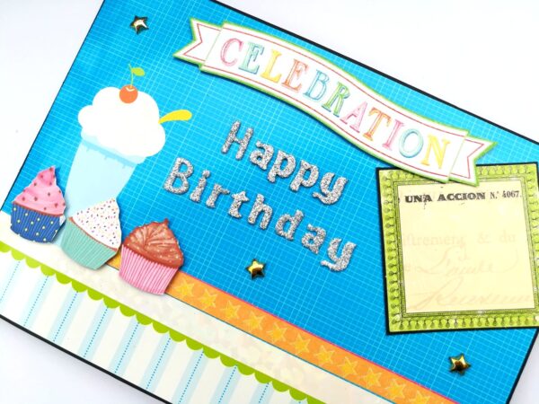 Sparkling Multicolor Birthday Mini Scrapbook Gift image Sparkling Multicolor Birthday Mini Scrapbook Gift image
