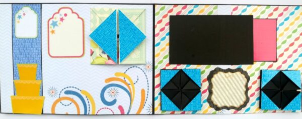 Sparkling Multicolor Birthday Mini Scrapbook Gift image Sparkling Multicolor Birthday Mini Scrapbook Gift image