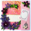Purple Themed Mini Scrapbook Greeting Card image Purple Themed Mini Scrapbook Greeting Card image