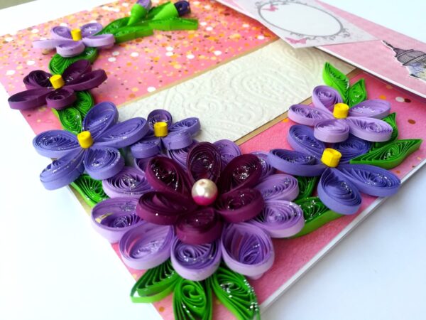 Purple Themed Mini Scrapbook Greeting Card image Purple Themed Mini Scrapbook Greeting Card image