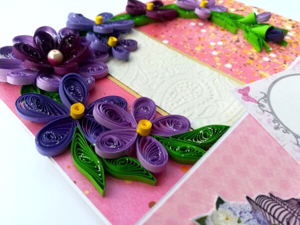 Purple Themed Mini Scrapbook Greeting Card image Purple Themed Mini Scrapbook Greeting Card image