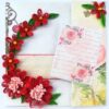 Red Quilled Mini Scrapbook Greeting Card image Red Quilled Mini Scrapbook Greeting Card image
