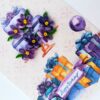 Purple Quilled Birthday Cake Greeting Card image Purple Quilled Birthday Cake Greeting Card image