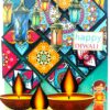 Sparkling Handmade Quilled Diwali Greeting Card D15 image Sparkling Handmade Quilled Diwali Greeting Card D15 image