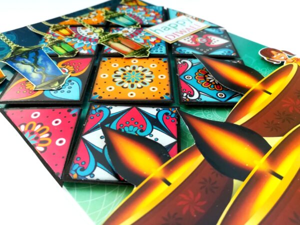 Sparkling Handmade Quilled Diwali Greeting Card D15 image Sparkling Handmade Quilled Diwali Greeting Card D15 image