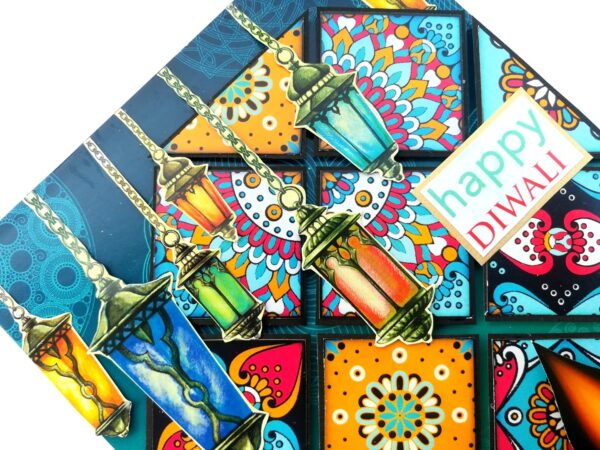 Sparkling Handmade Quilled Diwali Greeting Card D15 image Sparkling Handmade Quilled Diwali Greeting Card D15 image
