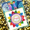 Sparkling Handmade Quilled Diwali Greeting Card D18 image Sparkling Handmade Quilled Diwali Greeting Card D18 image