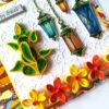 Sparkling Handmade Quilled Diwali Greeting Card D22 image Sparkling Handmade Quilled Diwali Greeting Card D22 image