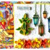 Sparkling Handmade Quilled Diwali Greeting Card D22 image Sparkling Handmade Quilled Diwali Greeting Card D22 image